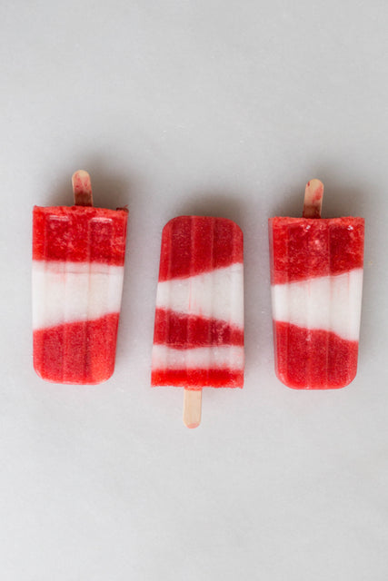 Strawberry Coconut Popsicles